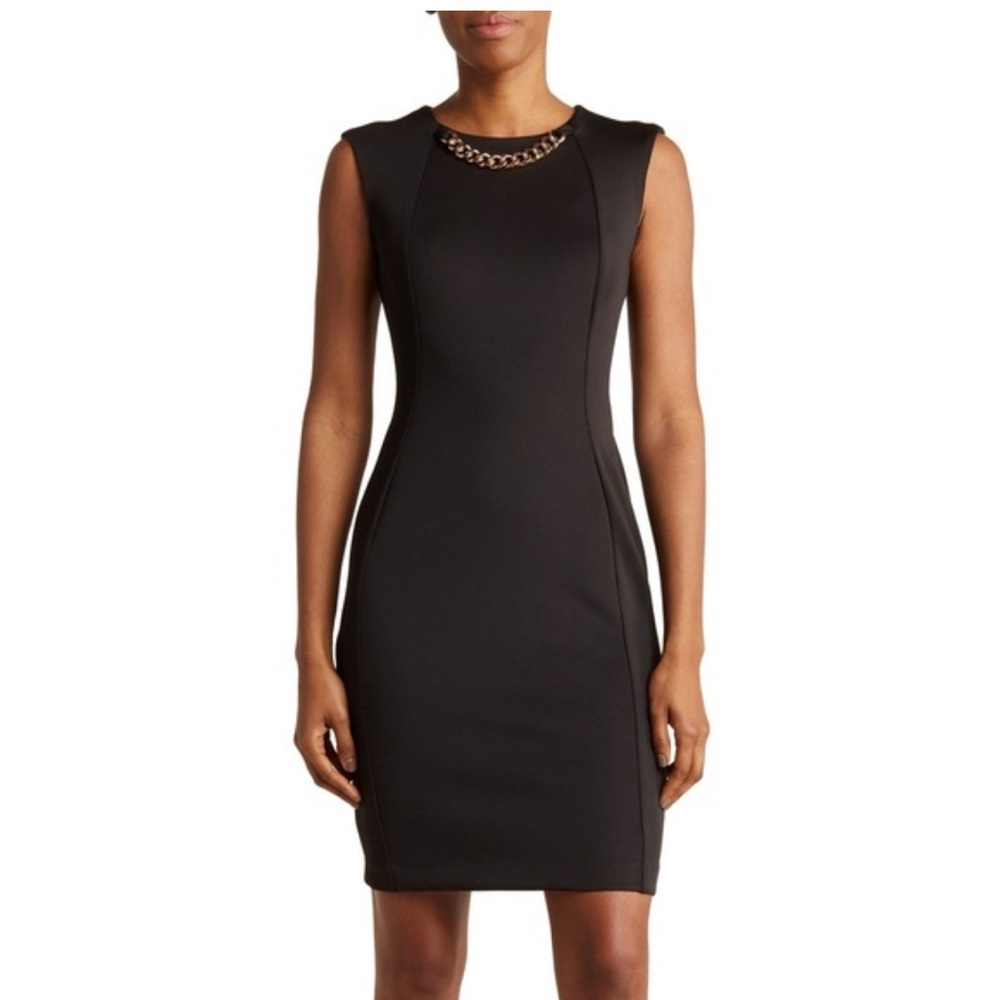 Tahari Elegant Black Sleeveless Dress